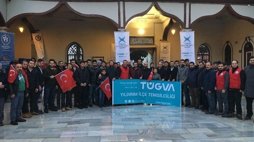 Bursalı Gen&ccedil;ler &rsquo;zeytindalı Harekatı&rsquo;na Dualarla Destek Oldu