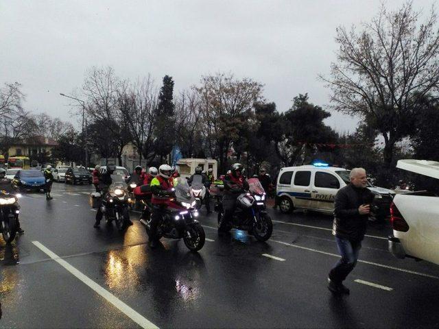 Motorculardan Zeytin Dalı Harekatı’na Destek Sürüşü