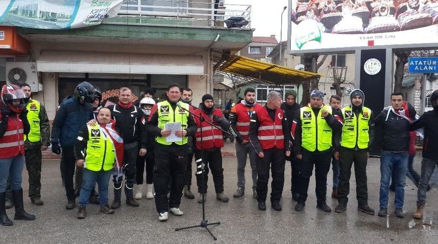 Saraylı Motosikletçiler Afrin Şehitlerini Andı