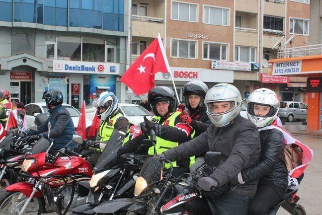 Saraylı Motosikletçiler Afrin Şehitlerini Andı