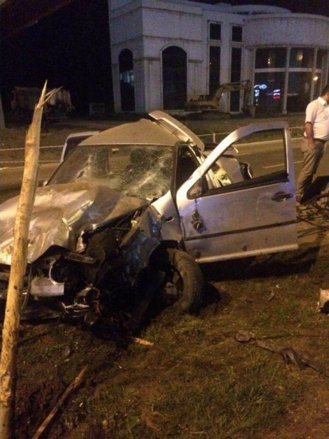 Samsun&rsquo;da Trafik Kazası: 2 Yaralı 1