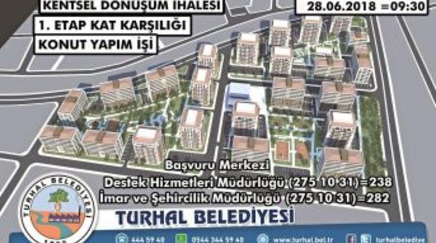 Turhal Kentsel D&ouml;n&uuml;ş&uuml;m İ&ccedil;in İhaleye &Ccedil;ıkıyor.