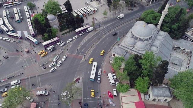 Beşiktaş Meydanı Havadan Görüntülendi