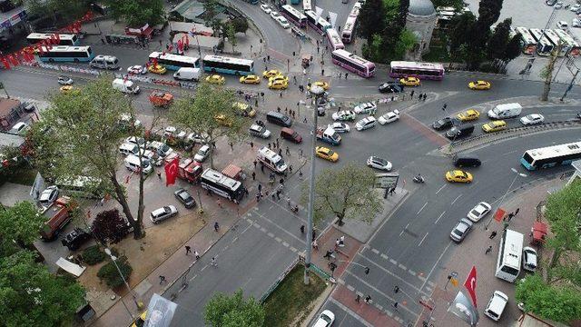 Beşiktaş Meydanı Havadan Görüntülendi