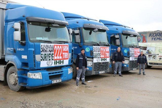 Sakarya’dan 3 Yardım Tırı Suriye’ye Gönderilmek Üzere Yola Çıktı