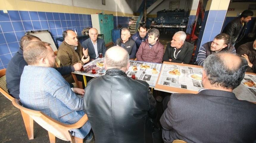 Başkan &Ouml;zaltun, Sanayi Esnafıyla Buluştu