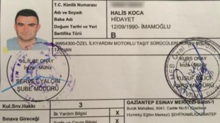 Şehit Asker Ehliyet Sınavına Başvurmuş