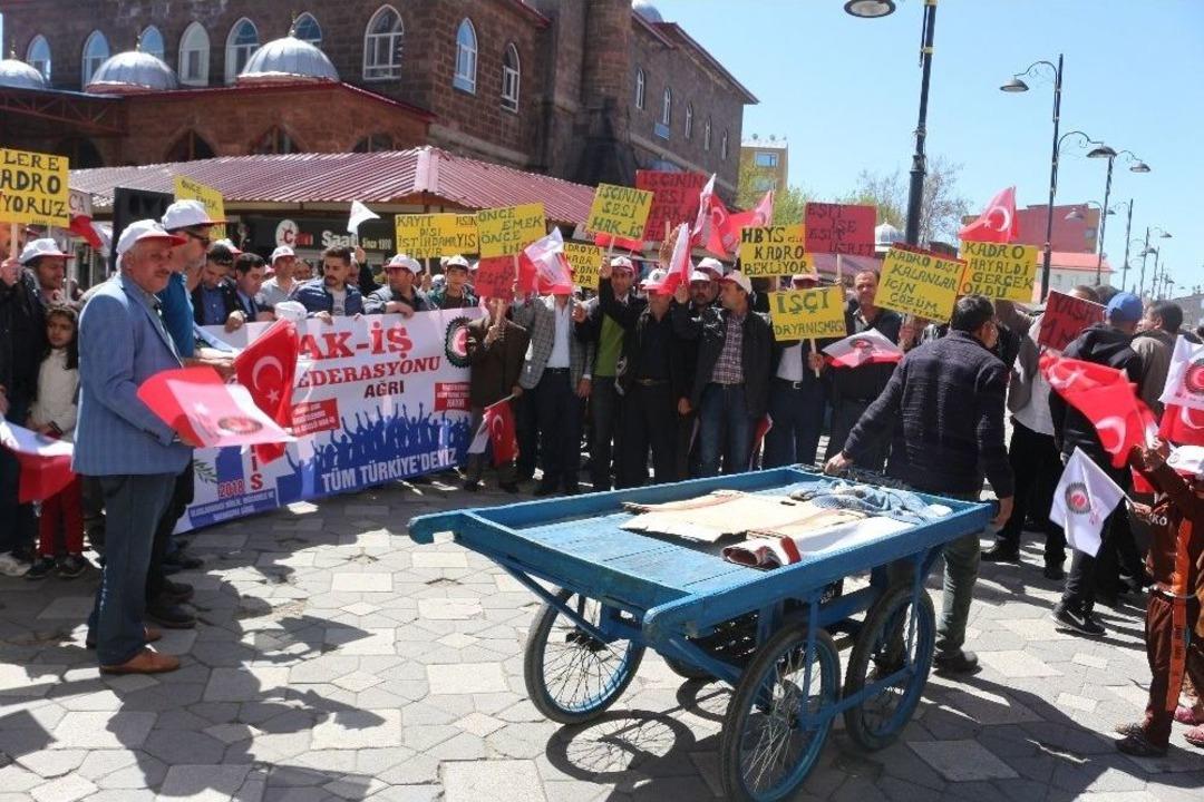 Ağrı&rsquo;da 1 Mayıs İş&ccedil;i Bayramı Kutlandı