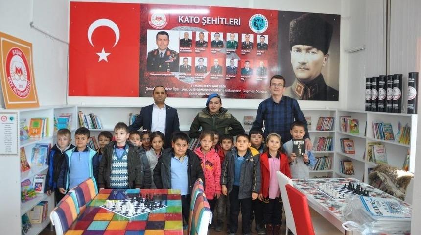 Uşak&rsquo;ta Kato Şehitleri Adına K&uuml;t&uuml;phane A&ccedil;ıldı