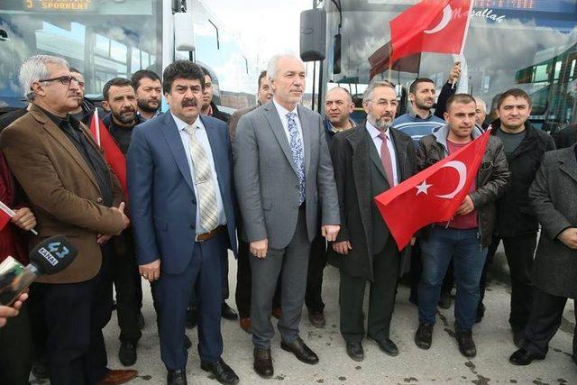 Kütahya Özel Halk Otobüsü İşletmecilerinden Mehmetçiğe Destek