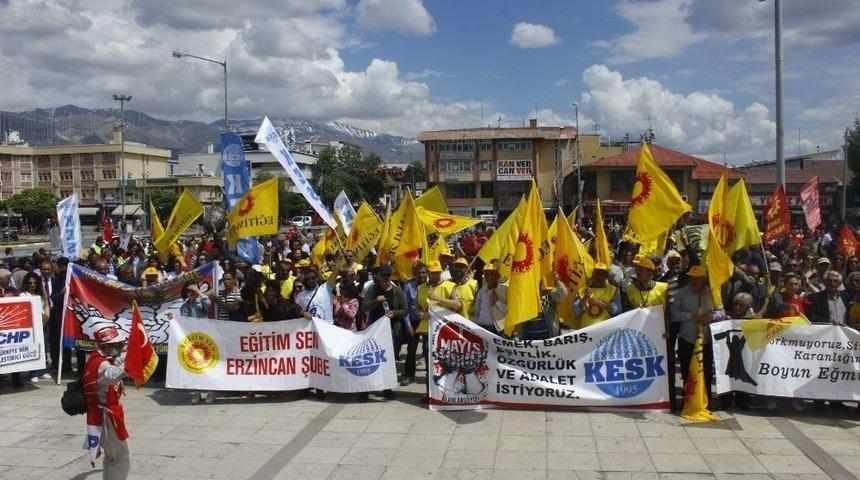 1 Mayıs Erzincan&rsquo;da Kutlandı