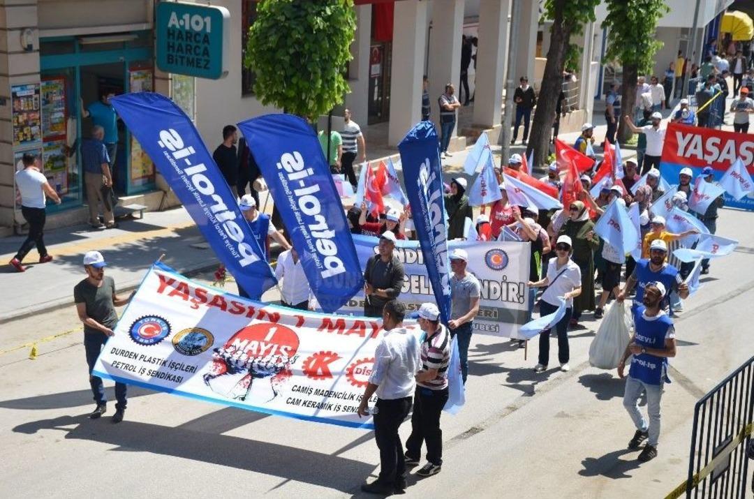 Bilecik&rsquo;te 1 Mayıs Kutlamasına Katılım Az Oldu