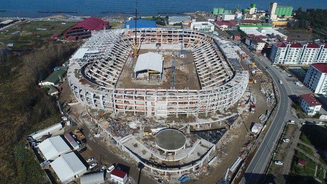 Ordu Yapımı Süren Stadının Çelik Montajına Başlandı 1