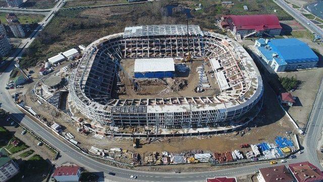 Ordu Yapımı Süren Stadının Çelik Montajına Başlandı 2