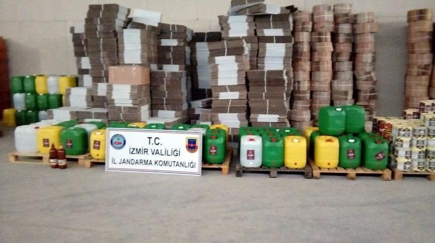 Kiralık Depoda Ka&ccedil;ak İ&ccedil;kiye Jandarmadan Baskın