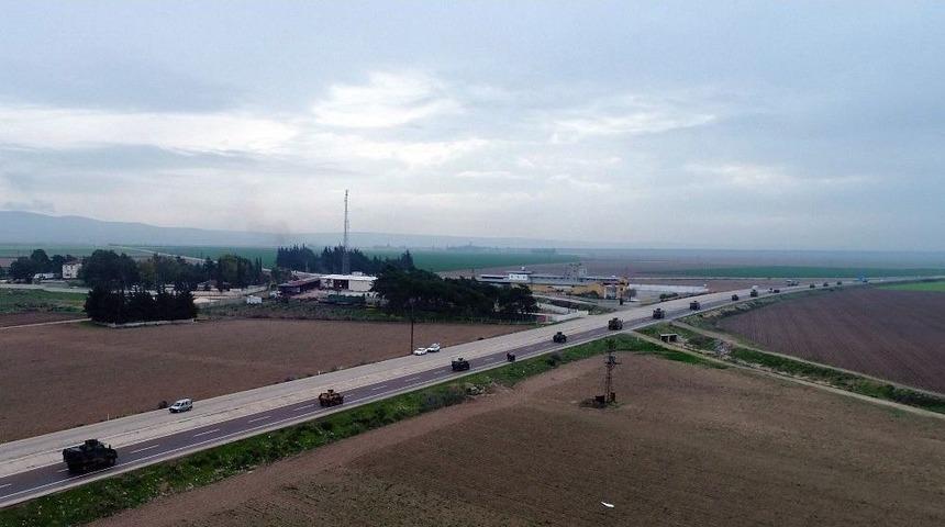 Askeri Konvoy Mehter Marşları İle Reyhanlı&rsquo;ya Geldi