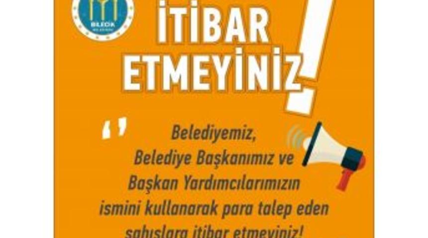 Bilecik Belediyesinden Dolandırıcılara Karşı Uyarı