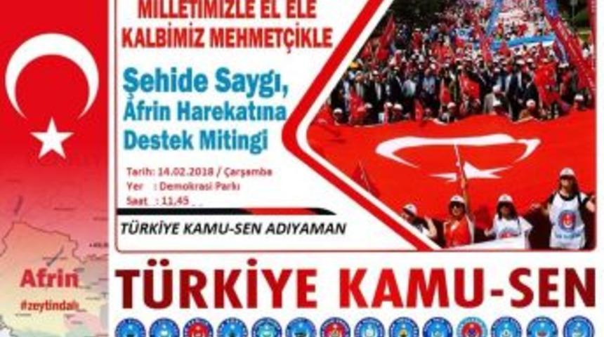 Zeytin Dalı Harekatına Destek İ&ccedil;in Miting D&uuml;zenlenecek