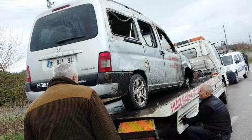 A&ccedil;ık R&ouml;gara D&uuml;şen Ara&ccedil; Takla Attı