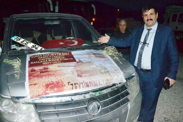 Saruhanlı Esnafından Suriye Sınırında Mehmet&ccedil;ik&rsquo;e Destek 2