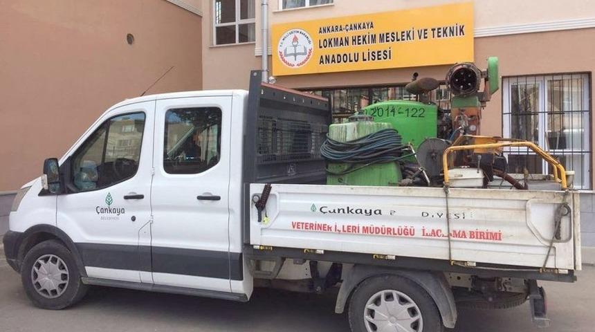 &Ccedil;ankaya Belediyesi İla&ccedil;lamalarına 24 Saat Devam Ediyor