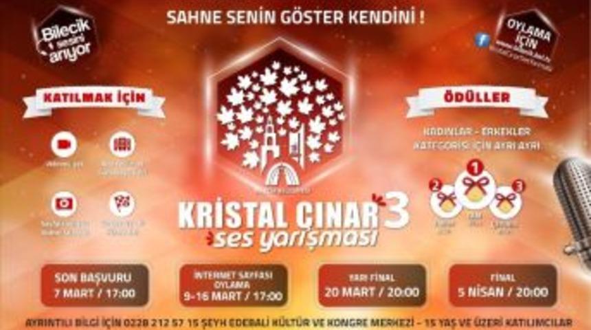 Bilecik Belediyesi&rsquo;nden &ldquo;sahne Senin G&ouml;ster Kendini&rdquo; Kristal &Ccedil;ınar Ses Yarışması