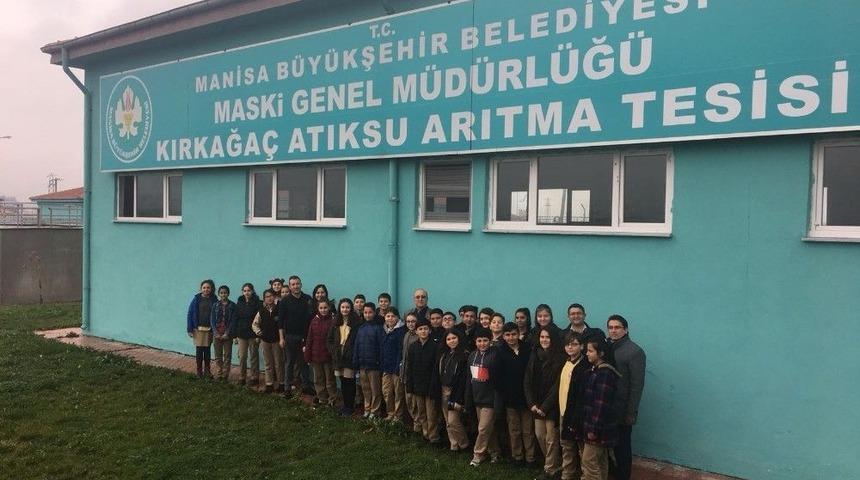 Kırkağa&ccedil;lı &Ouml;ğrenciler Atıksu Arıtma Tesisini Gezdi