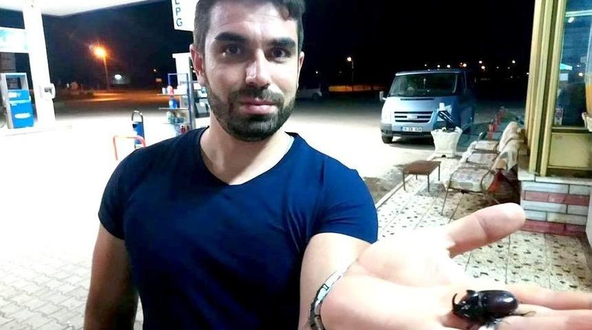 Benzin İstasyonunda Gergedan B&ouml;ceği Buldu