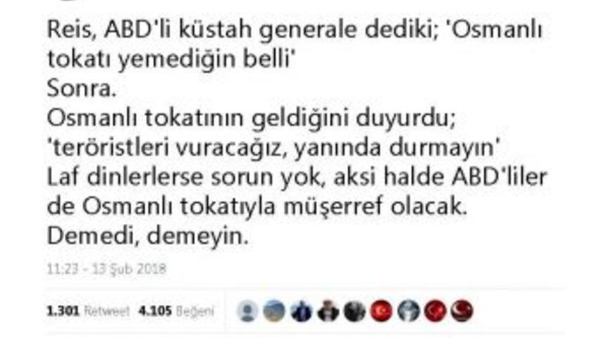 Şamil Tayyar&rsquo;dan, Erdoğan&rsquo;ın "osmanlı Tokadı" Cevabına Destek
