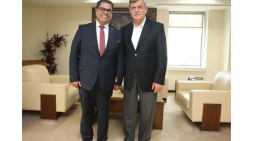 Gt&uuml; Rekt&ouml;r&uuml; Aslan&rsquo;dan, Başkan Karaosmanoğlu&rsquo;na Ziyaret