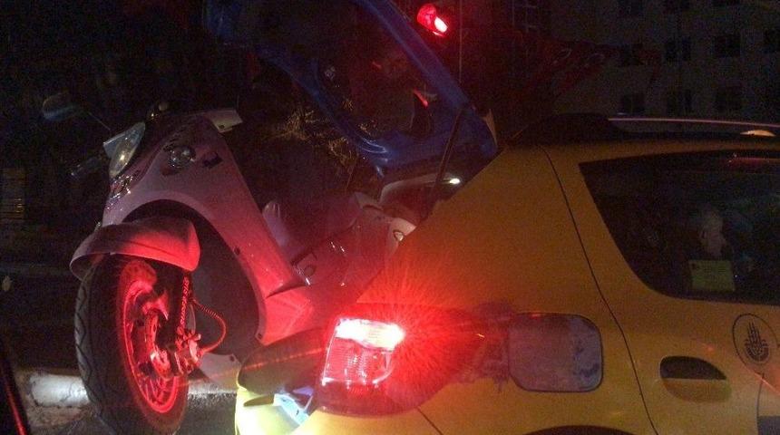 (&ouml;zel) Motosikletini Taksiyle Taşıdı