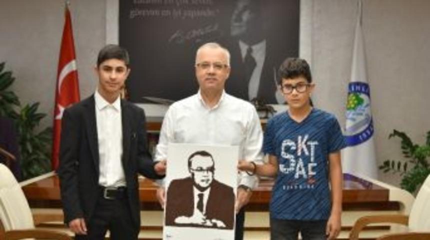 Başkan Kayda&rsquo;ya Resim S&uuml;rprizi