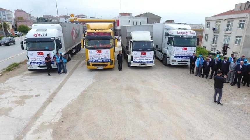 Yardım Konvoyu Yola &Ccedil;ıktı