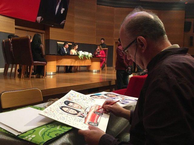 Nikahları Kıyılırken, Karikatürleri Çizildi 1