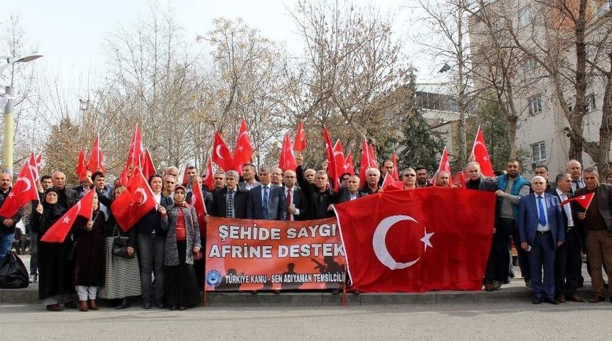 T&uuml;rkiye Kamu-sen&rsquo;den &ldquo;şehide Saygı, Afrin&rsquo;e Destek&rdquo; A&ccedil;ıklaması