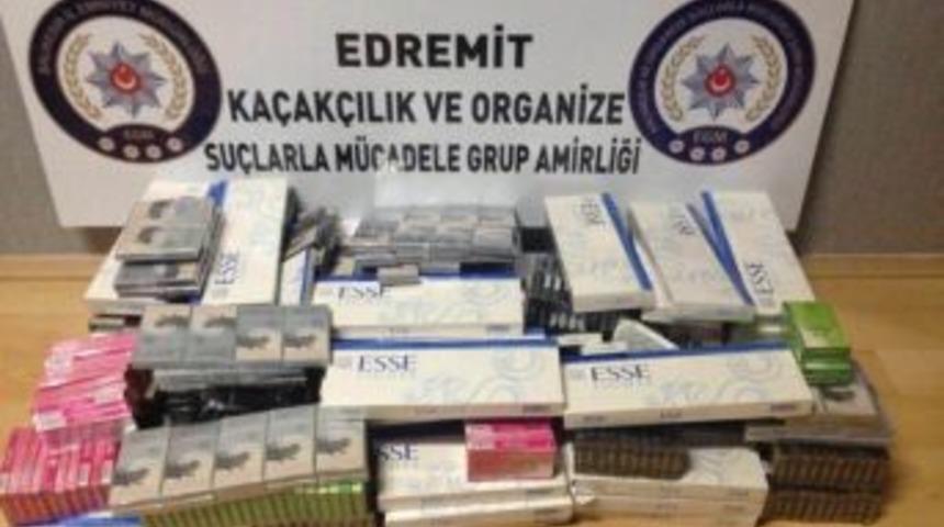 Edremit&rsquo;te Ka&ccedil;ak Sigara Operasyonu