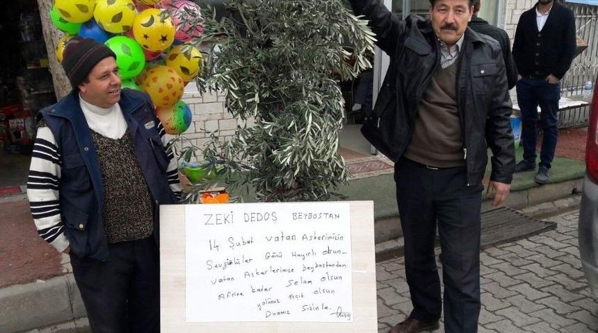 Esnaf Sevgililer G&uuml;n&uuml;&rsquo;n&uuml; Vatan Askerleri G&uuml;n&uuml; Yaptı