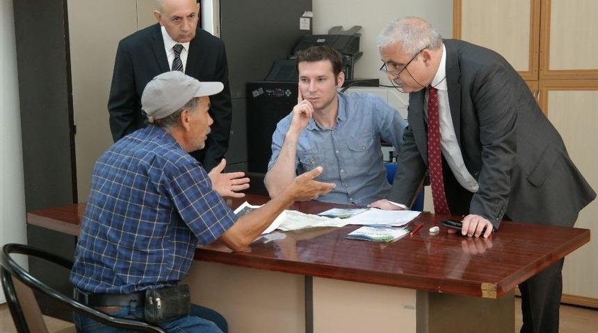 Vali G&uuml;ven&ccedil;er İmar Barışı B&uuml;rosunda Bilgi Aldı