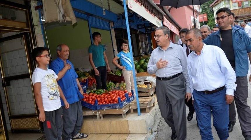 Vali Su &Ccedil;amlıyayla İl&ccedil;esinde İncelemelerde Bulundu