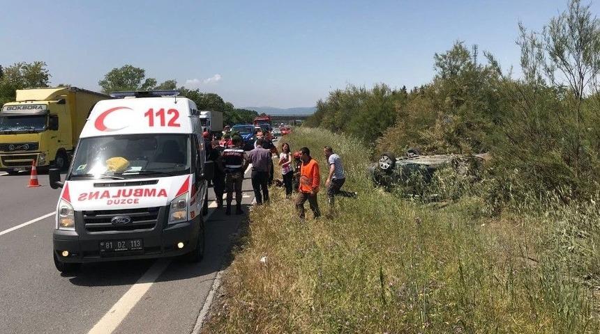 Tem&rsquo;de Otomobil Takla Attı: 6 Yaralı