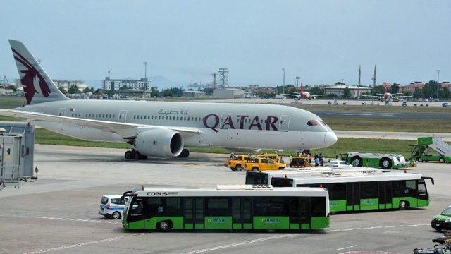 Uçağın Tekerlerinde Barfiks Çekti