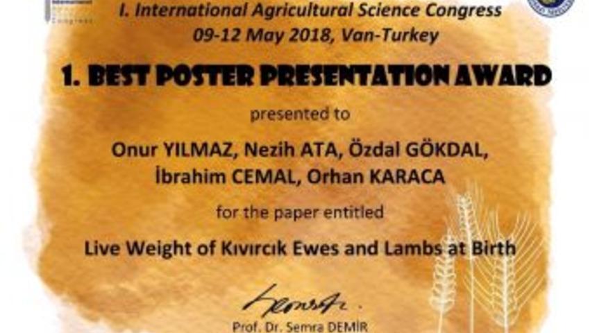 &lsquo;en İyi Poster&rsquo; &Ouml;d&uuml;l&uuml; Ad&uuml;&rsquo;ye