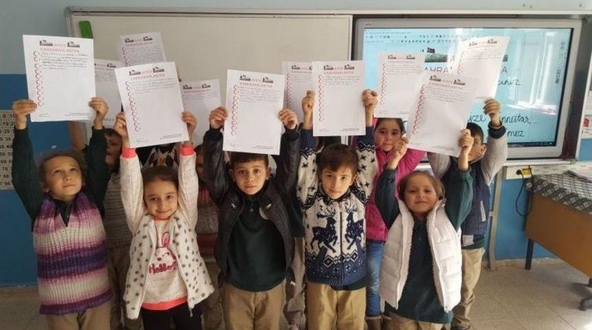 &Ouml;ğrencilerden Afrin&rsquo;deki Askerlere Moral Mektubu