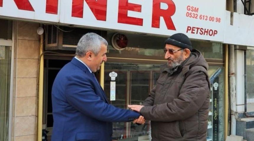 Başkan Baran&rsquo;dan Esnafa &lsquo;&ccedil;at-kapı&rsquo; Ziyaret