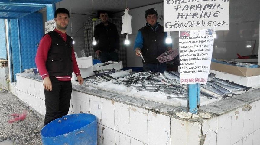 Hisarcık&rsquo;lı Balık&ccedil;ı Bir G&uuml;nl&uuml;k Hasılatını Afrin&rsquo;e Bağışladı