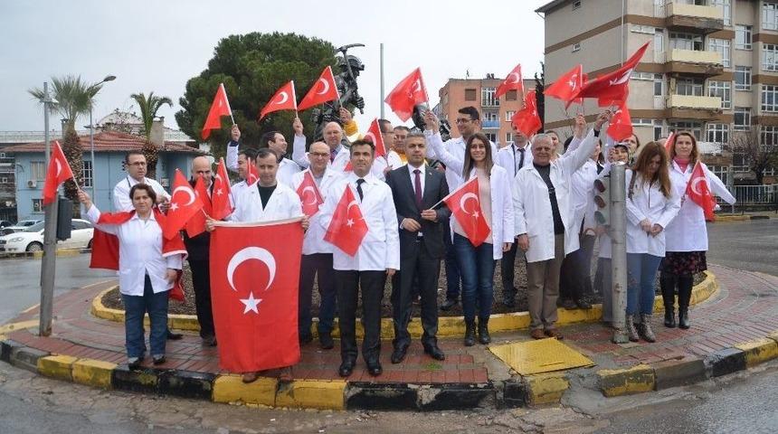 Soma&rsquo;dan Afrin&rsquo;e İstiklal Marşı İle Destek