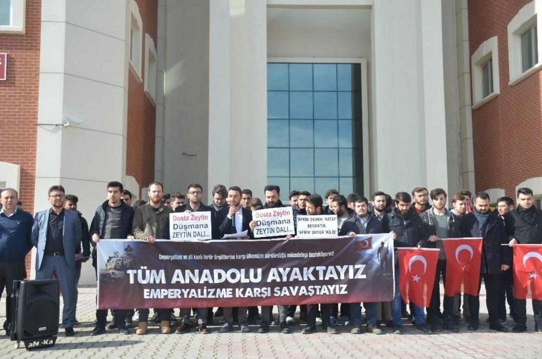 &Uuml;niversite &Ouml;ğrencilerinden Afrin&rsquo;e Tam Destek