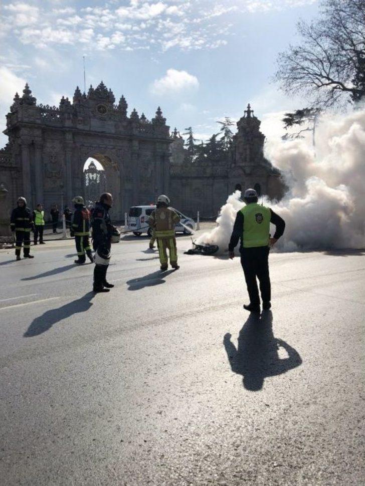 Beşiktaş’ta Kaza Yapan Motosiklet Alev Alev Yandı G2
