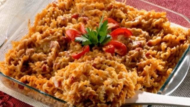 Fırında Mercimekli Makarna