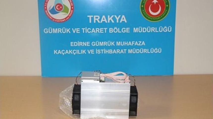 Kapıkule&rsquo;de Kripto Para &Uuml;retiminde Kullanılan Makine Ele Ge&ccedil;irildi